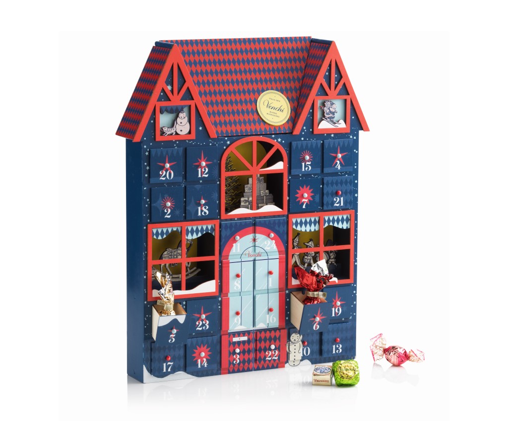 聖誕飄雪倒數巧克力日曆木禮盒 24粒裝